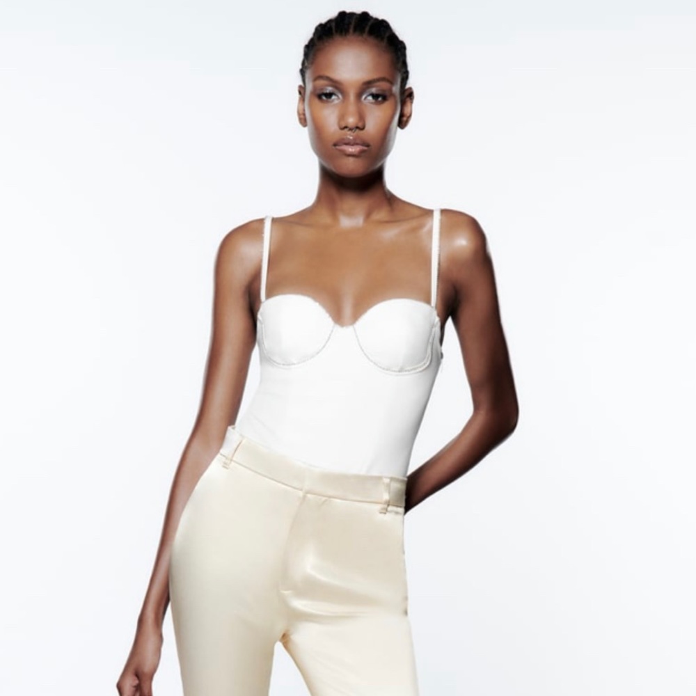 ZARA RHINESTONE CORSET BODYSUIT